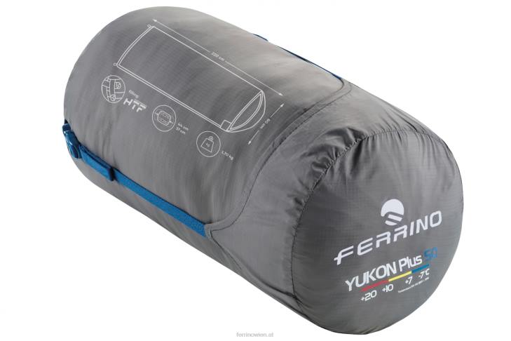 unisex Ferrino schlafsack yukon plus sq zip rechts blau B2NV395