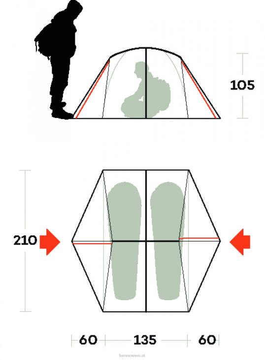 unisex Ferrino Körnung 2 Zelt B2NV458