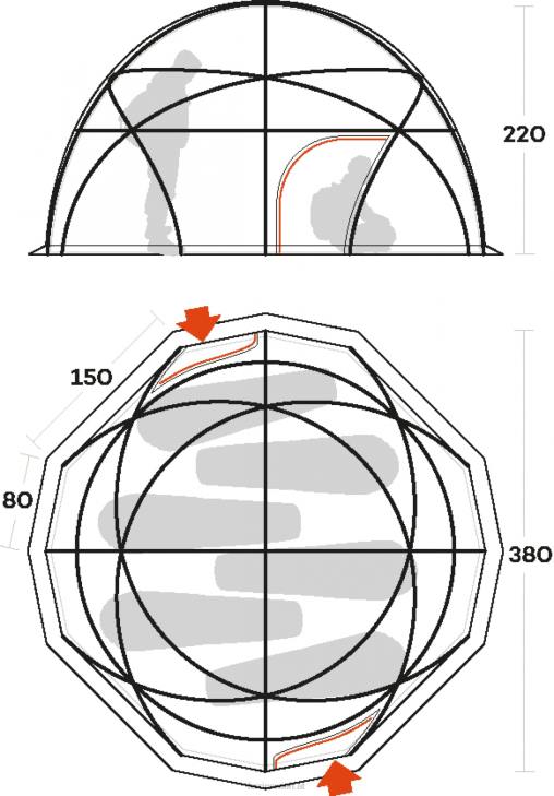 unisex Ferrino zelt colle sud (inneres + doppeltes überzelt) B2NV448