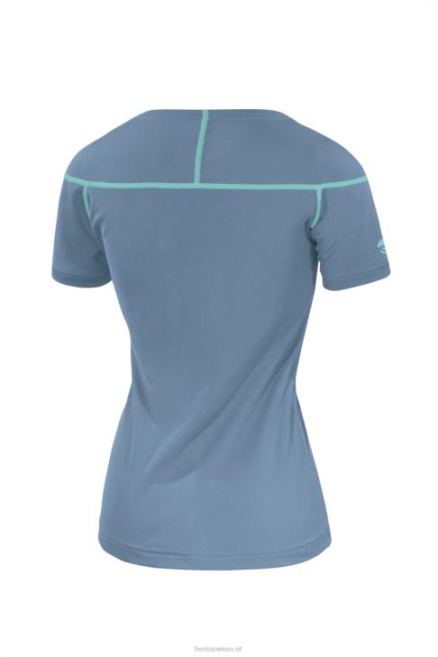 Frauen Ferrino kasai t-shirt damen misty blue B2NV325