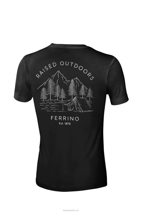 Männer Ferrino Retro-T-Mann schwarz B2NV183