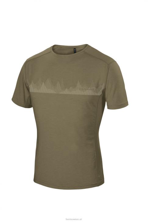 Männer Ferrino coruel t-shirt herren dunkelgrün B2NV172